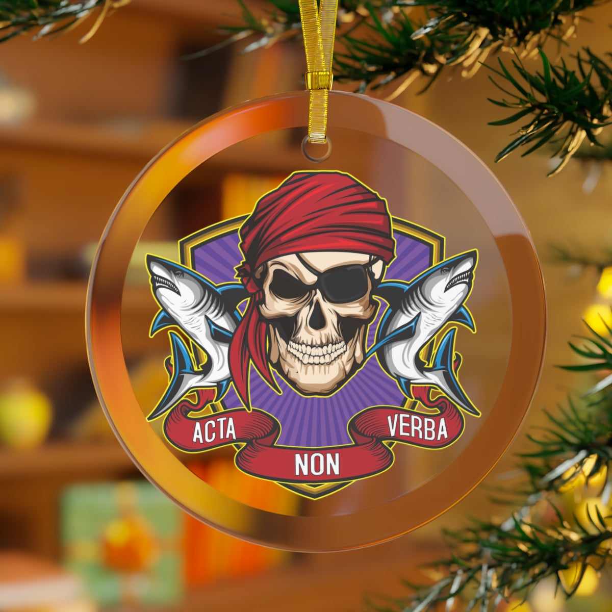 ANV Christmas Tree Glass Ornament