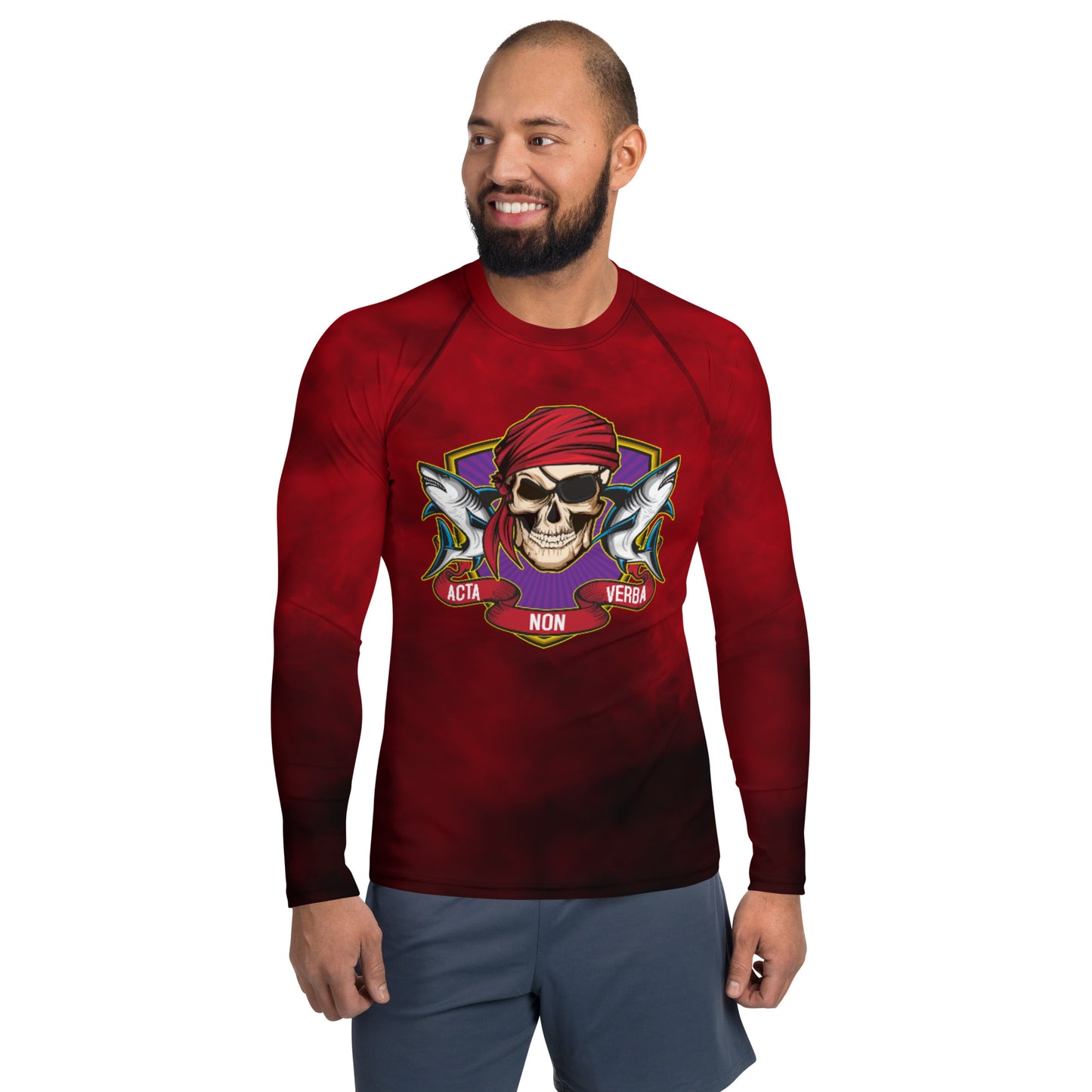 Men's Rum Punch Red Rash Guard - Classic Edition