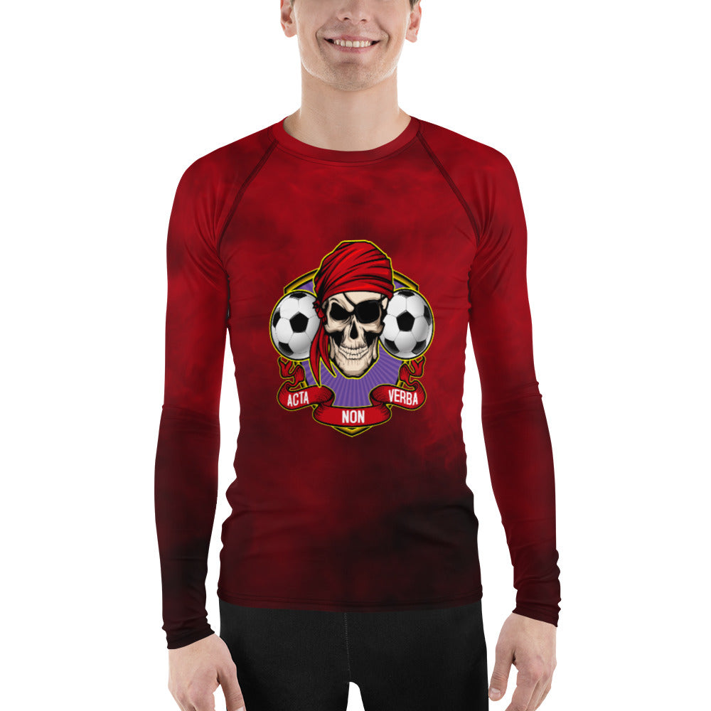 Men's Rum Punch Red Rash Guard - Soccer/Futbol