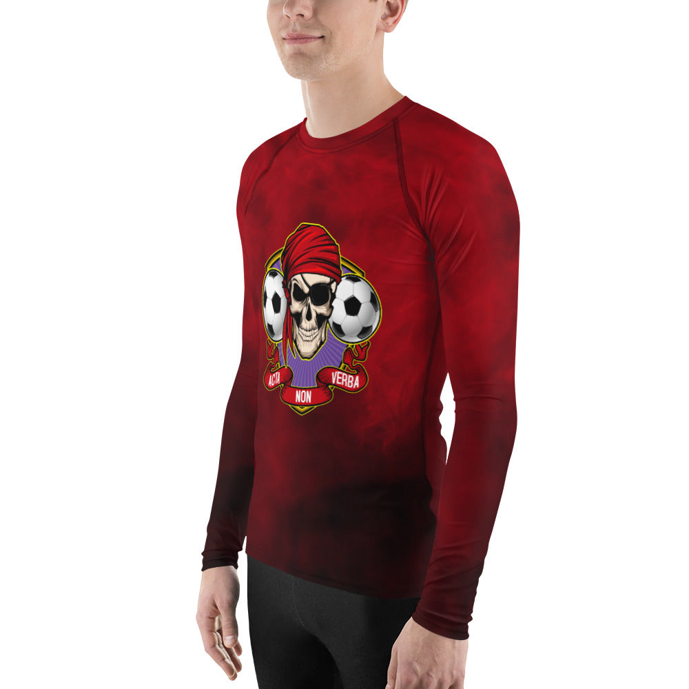 Men's Rum Punch Red Rash Guard - Soccer/Futbol