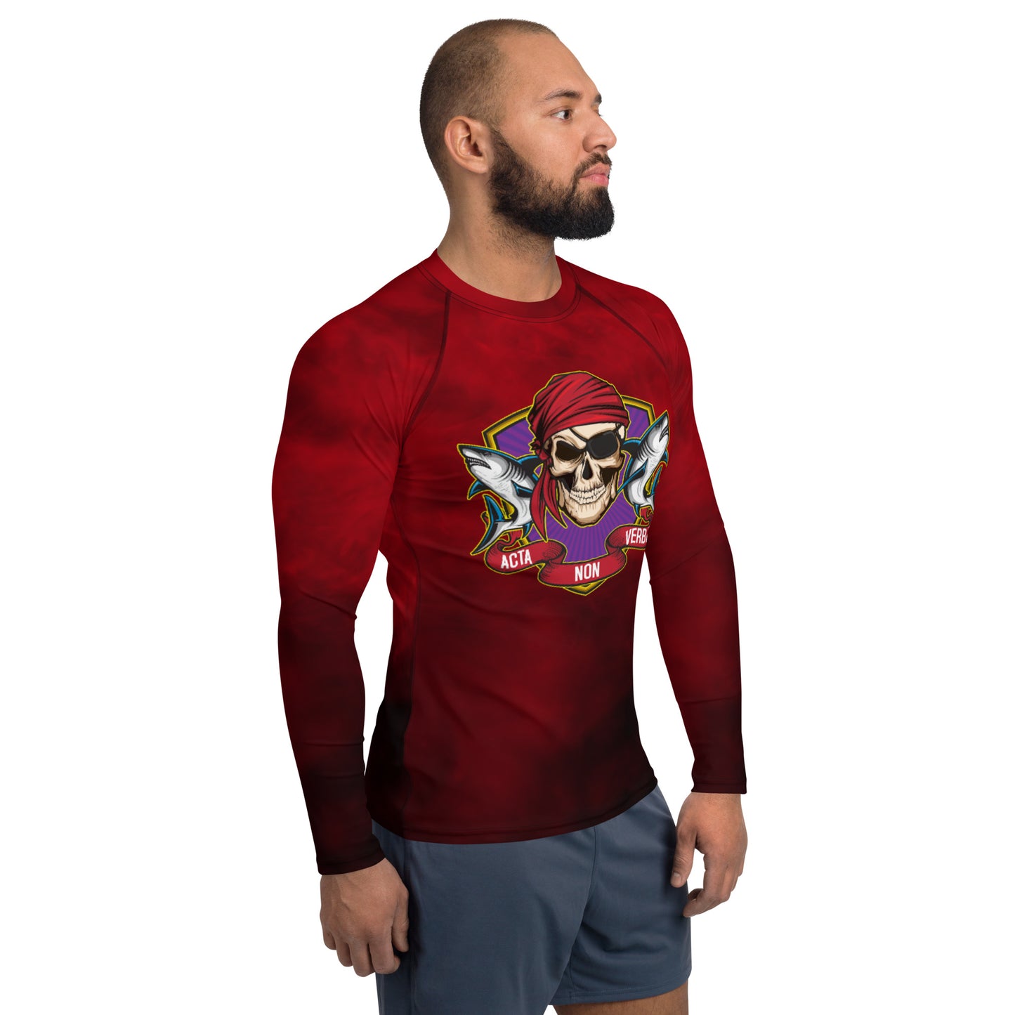 Men's Rum Punch Red Rash Guard - Classic Edition