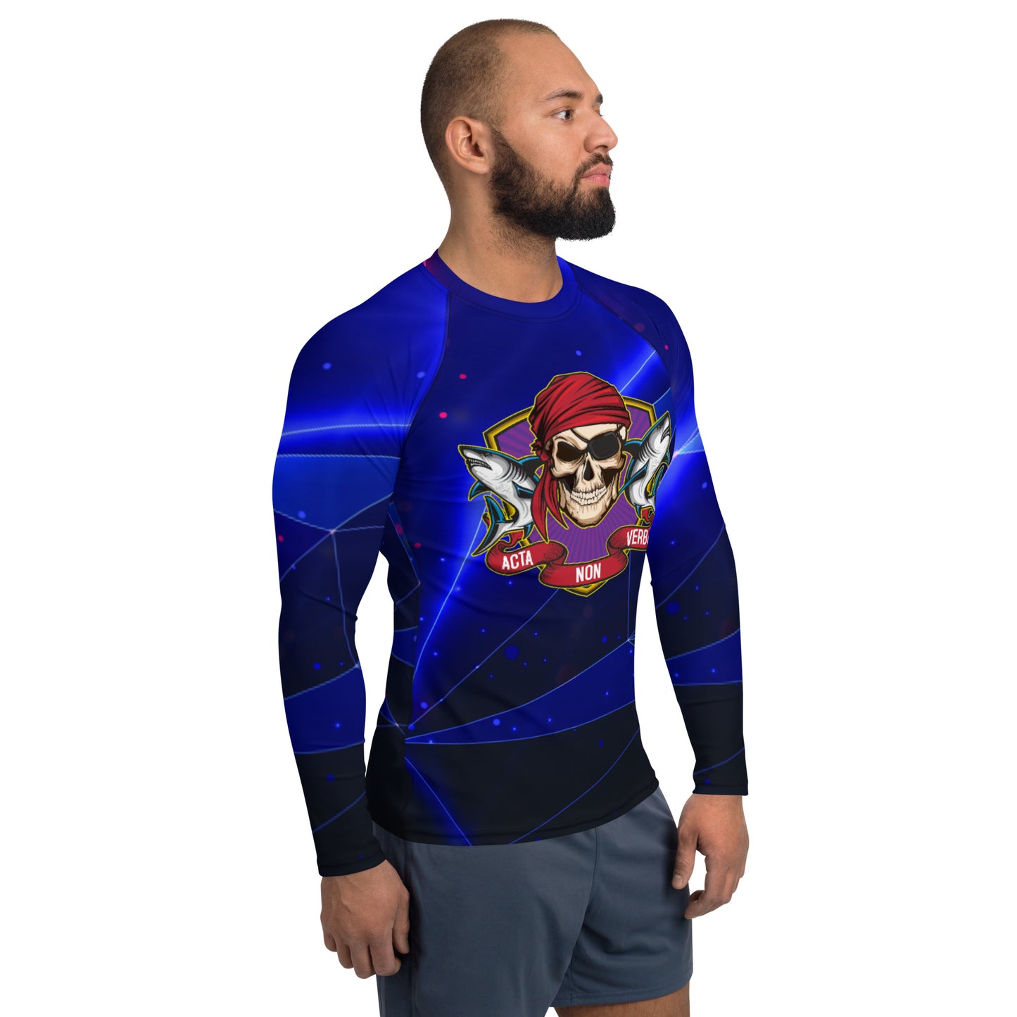 Men's Blue Extreme Rash Guard - Classic Edition