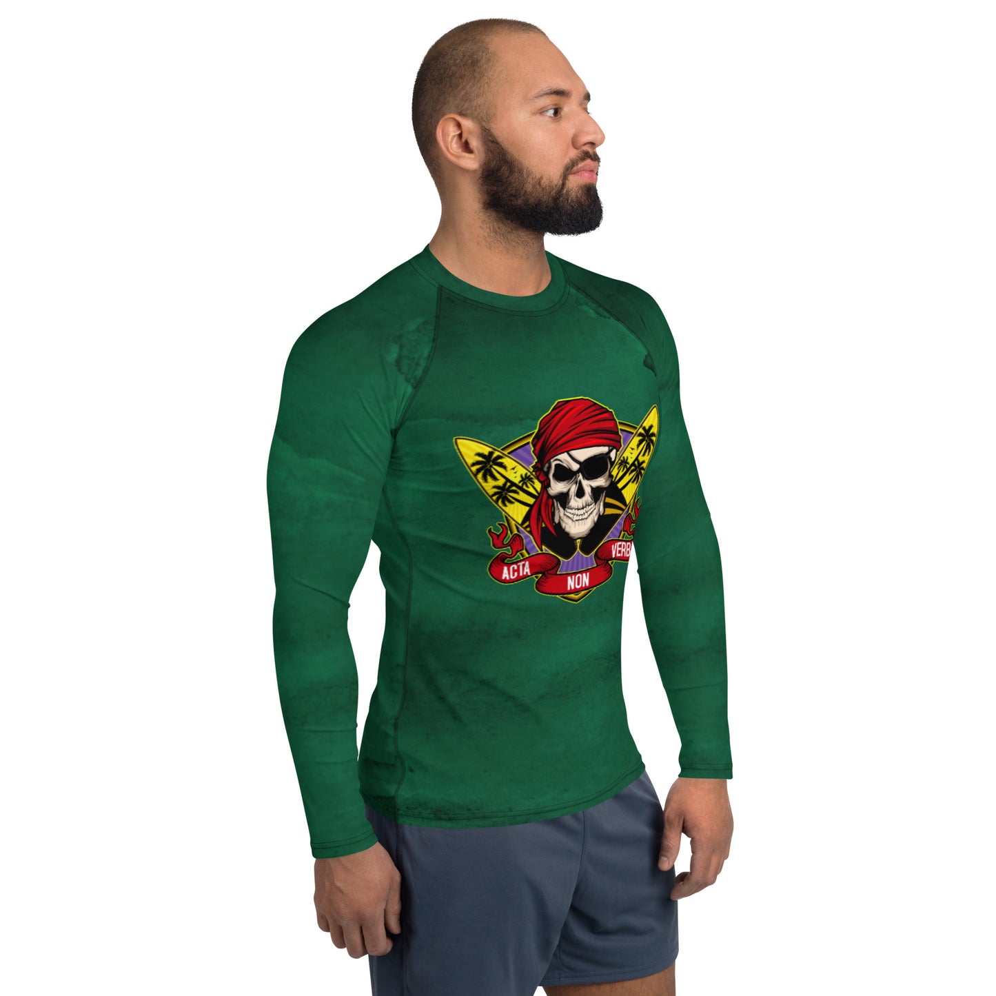 Men's Emerald Envy Rash Guard - Surfing