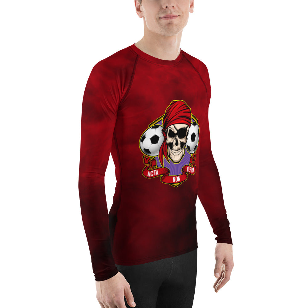 Men's Rum Punch Red Rash Guard - Soccer/Futbol