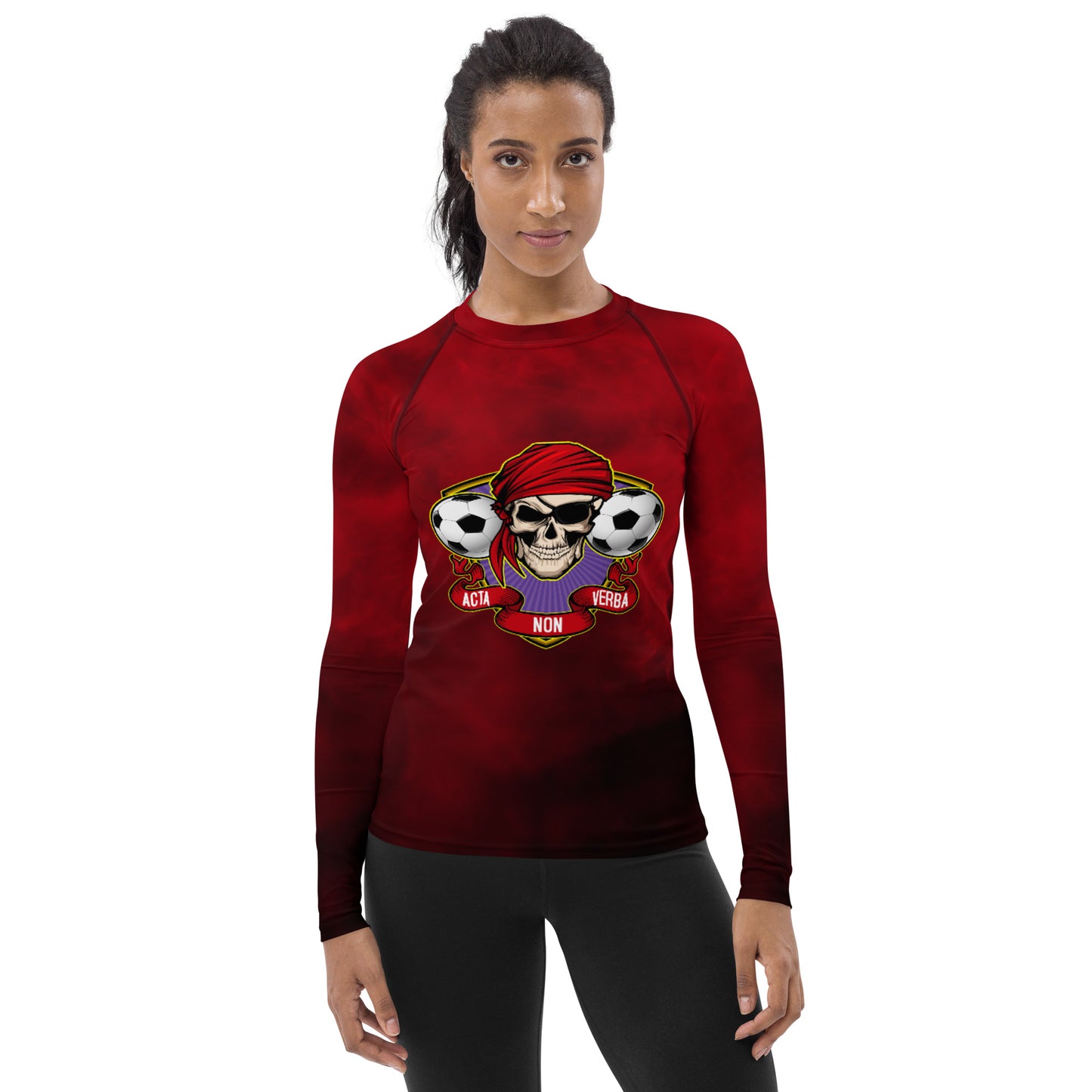 Women's Rum Punch Red Rash Guard - Soccer/Futbol