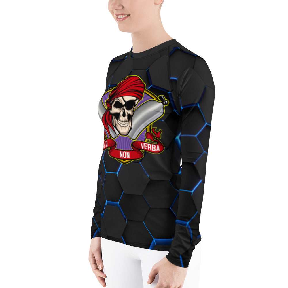 ANV Women's Scuba Diving Hexciting Black Rash Guard