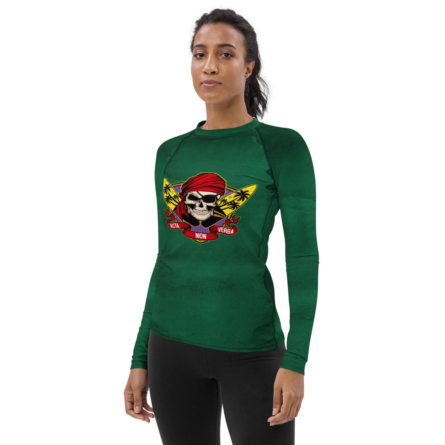 Women's Emerald Envy Rash Guard - Surfing