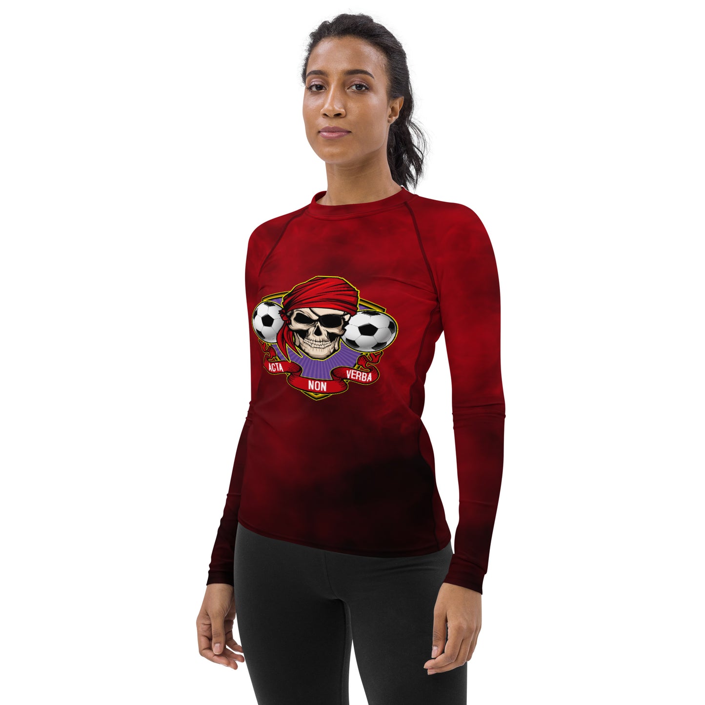 Women's Rum Punch Red Rash Guard - Soccer/Futbol