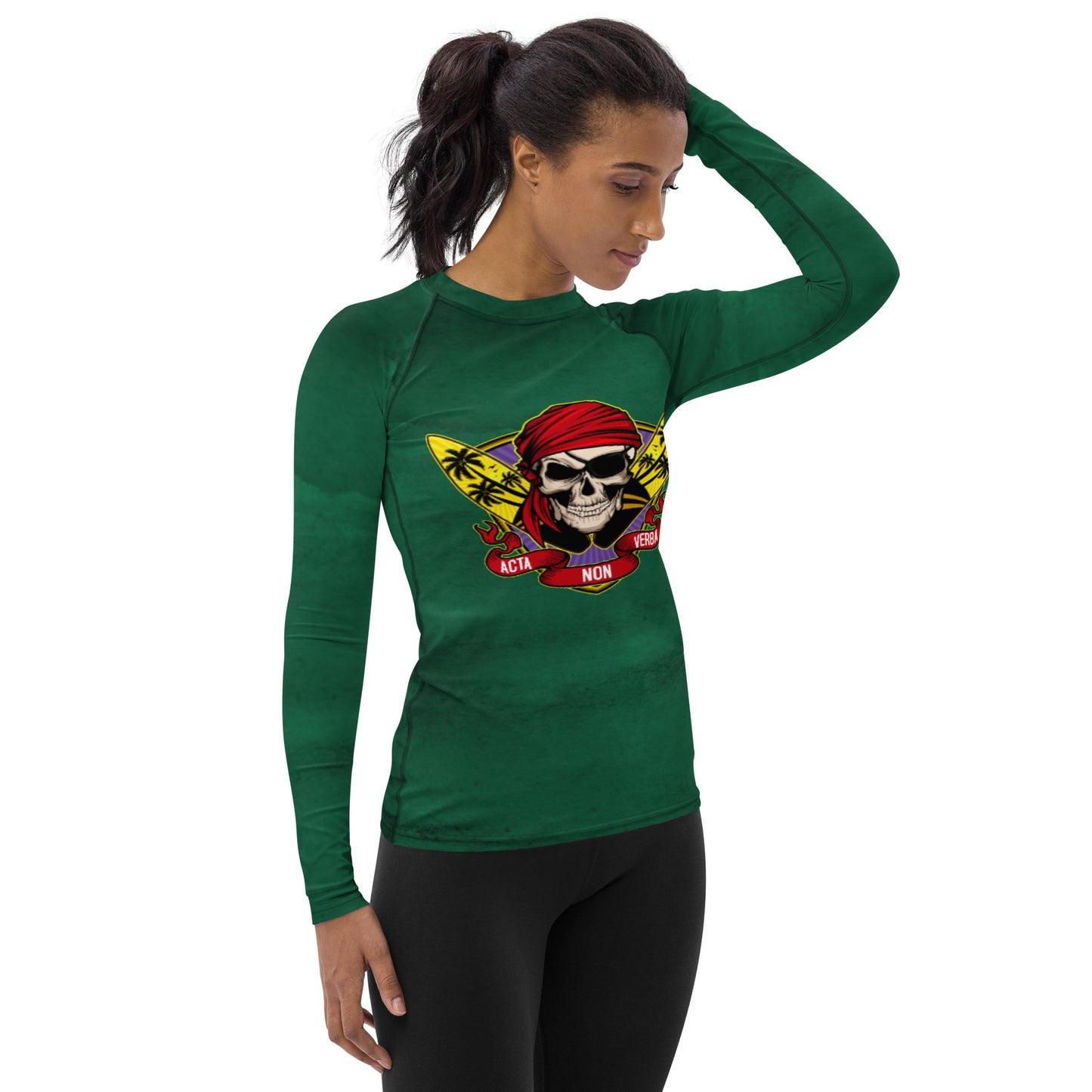 Women's Emerald Envy Rash Guard - Surfing