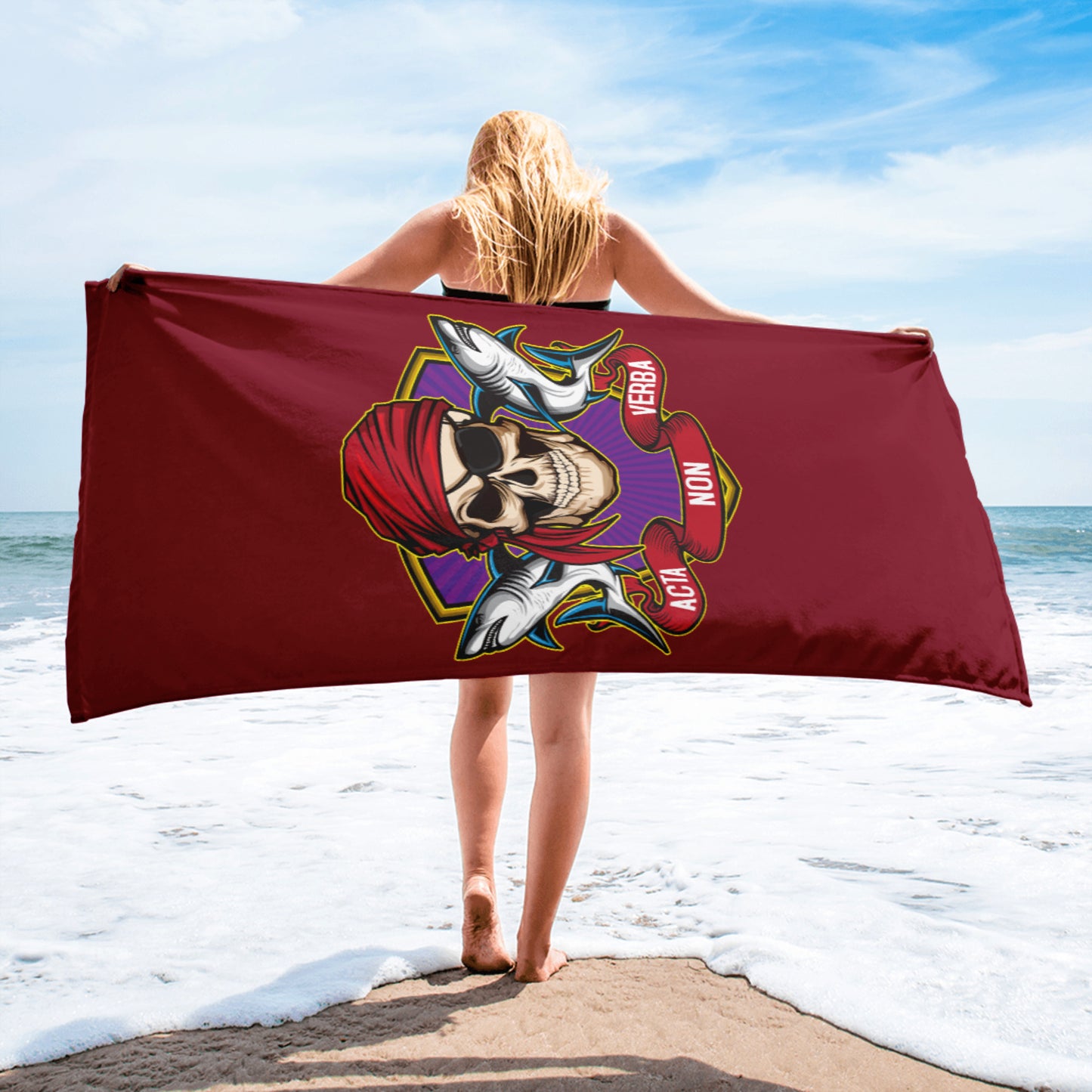 ANV Rum Punch Red Beach Towel